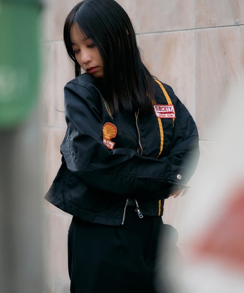 Subciety(サブサエティ)の「【WOMEN】Racing jkt(ナイロンジャケット・レディース・ブラック/オフホワイト・FREE)」の21枚目の写真