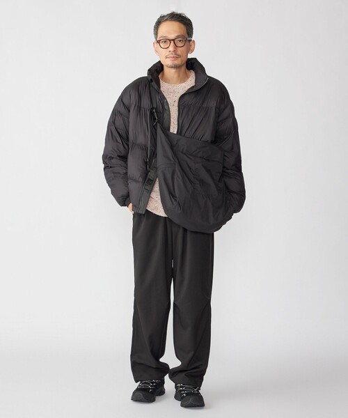 SHIPS(シップス)の「SHIPS: 〈手洗い可能〉ライトナイロン パデッド スタンド ブルゾン(ダウンジャケット/コート・メンズ・ブラック/カーキ/ネイビー・SMALL/MEDIUM/LARGE/X-LARGE)」の6枚目の写真