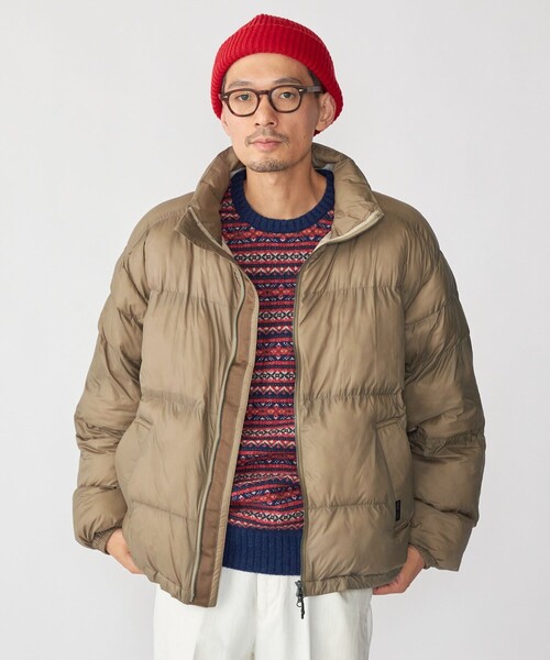 SHIPS(シップス)の「SHIPS: 〈手洗い可能〉ライトナイロン パデッド スタンド ブルゾン(ダウンジャケット/コート・メンズ・ブラック/カーキ/ネイビー・SMALL/MEDIUM/LARGE/X-LARGE)」の16枚目の写真