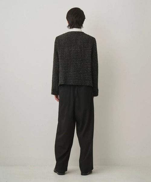Juha(ユハ)の「【JUHA/ユハ】FANCY TWEED NO-COLLAR JACKET(ブルゾン・メンズ・ブラック・3/4)」の7枚目の写真