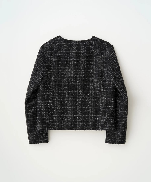セール】【JUHA/ユハ】FANCY TWEED NO-COLLAR JACKET（ブルゾン