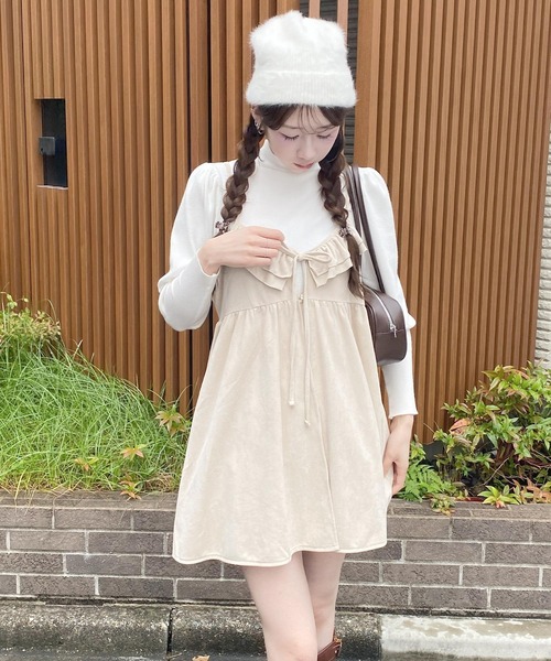 frunco（フランコ）の「スエードキャミワンピース（ワンピース・レディース・ライトベージュ/キャメル/ブラウン・FREE）」の14枚目の写真