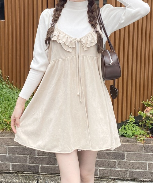 frunco（フランコ）の「スエードキャミワンピース（ワンピース・レディース・ライトベージュ/キャメル/ブラウン・FREE）」の16枚目の写真