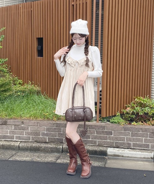 frunco（フランコ）の「スエードキャミワンピース（ワンピース・レディース・ライトベージュ/キャメル/ブラウン・FREE）」の18枚目の写真