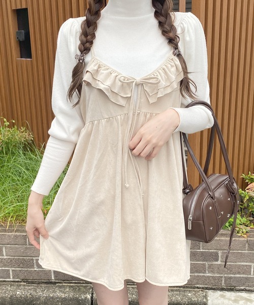 frunco（フランコ）の「スエードキャミワンピース（ワンピース・レディース・ライトベージュ/キャメル/ブラウン・FREE）」の19枚目の写真