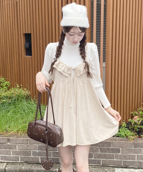 frunco（フランコ）の「スエードキャミワンピース（ワンピース・レディース・ライトベージュ/キャメル/ブラウン・FREE）」の21枚目の写真