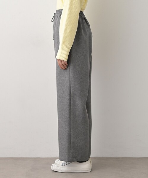 コムデギャルソン　グレー ワイドパンツ セール】【セットアップ可/ウエスト総ゴム】ツイードライクワイド