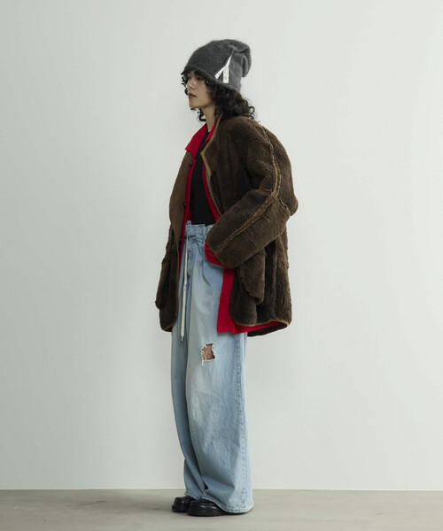 La Maison de Lyllis（メゾンドリリス）の「La Maison de Lyllis/ラ メゾン ド リリス LUZ / 2253044 / アンゴラビーニー（ニットキャップ/ビーニー・レディース・ブラック/ブラウン/チャコールグレー・ONE SIZE）」の18枚目の写真