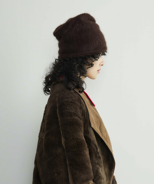 La Maison de Lyllis（メゾンドリリス）の「La Maison de Lyllis/ラ メゾン ド リリス LUZ / 2253044 / アンゴラビーニー（ニットキャップ/ビーニー・レディース・ブラック/ブラウン/チャコールグレー・ONE SIZE）」の13枚目の写真