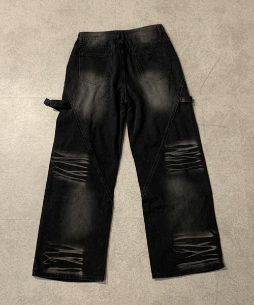 lilful(リルフル)の「ウォッシュ加工 カーブデニムパンツ(デニムパンツ・レディース・ブラック・M/L)」の8枚目の写真