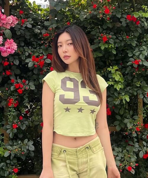 PARTIMENTO WOMEN(パルティメントウィメン)の「93 チャオプリンテッドショートスリーブTシャツ_ライトグリーン(Tシャツ/カットソー・レディース・ライトグリーン・SMALL/MEDIUM)」の13枚目の写真