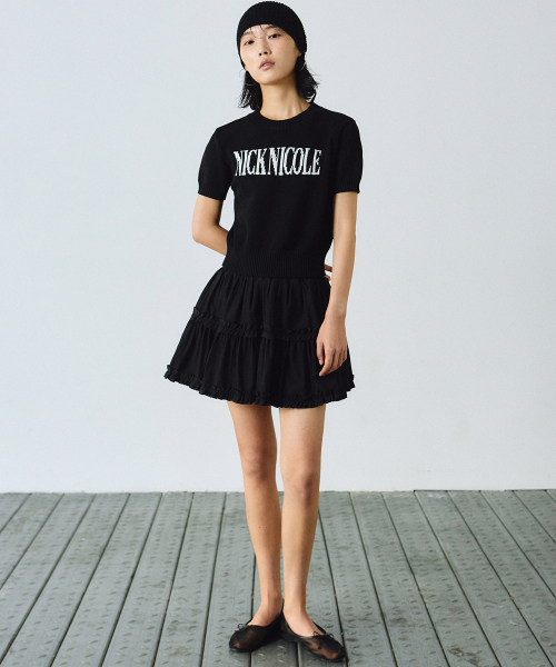 NICK&NICOLE(ニックアンドニコール)の「TRENDY RUFFLE MINI SKIRT_BLACK(スカート・レディース・その他・FREE)」の5枚目の写真
