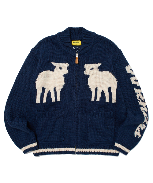 Sheep Cowichan Cardigan — кардиган Cowichan, тёмно-синий