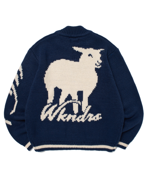 WKNDRS(ウィーキャンドース)の「SHEEP COWICHAN CARDIGAN (NAVY)(カーディガン/ボレロ・レディース・その他・LARGE/X-LARGE/MEDIUM)」の2枚目の写真