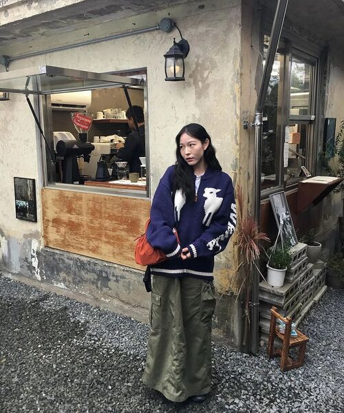 WKNDRS(ウィーキャンドース)の「SHEEP COWICHAN CARDIGAN (NAVY)(カーディガン/ボレロ・レディース・その他・LARGE/X-LARGE/MEDIUM)」の14枚目の写真