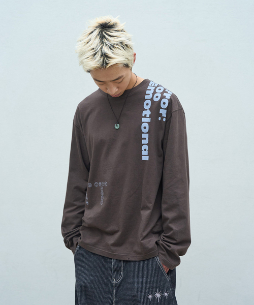 SUPERSUB(スーパーサブ)の「イモーショナルTT長袖Tシャツ - ブラウン(Tシャツ/カットソー・メンズ・その他・SMALL/MEDIUM/LARGE)」の2枚目の写真