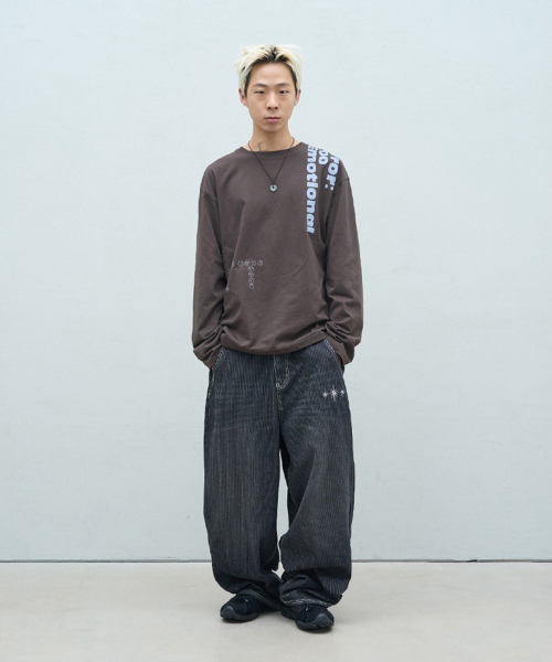 SUPERSUB(スーパーサブ)の「イモーショナルTT長袖Tシャツ - ブラウン(Tシャツ/カットソー・メンズ・その他・SMALL/MEDIUM/LARGE)」の3枚目の写真