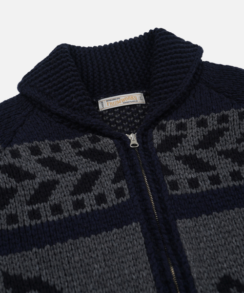 FRIZMWORKS(フリズムワークス)の「THUNDERBIRD HEAVY COWICHAN JACKET _ NAVY(カーディガン/ボレロ・レディース・その他・SMALL/MEDIUM/LARGE/X-LARGE)」の4枚目の写真
