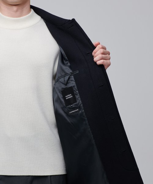MUSINSA STANDARD（ムシンサスタンダード）の「カシミアブレンド特大バルマカンコート[ネイビー]（チェスターコート・メンズ・その他・XX-LARGE/MEDIUM/LARGE/X-LARGE）」の14枚目の写真