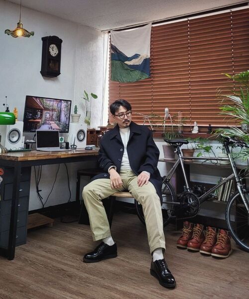 MUSINSA STANDARD（ムシンサスタンダード）の「カシミアブレンド特大バルマカンコート[ネイビー]（チェスターコート・メンズ・その他・XX-LARGE/MEDIUM/LARGE/X-LARGE）」の19枚目の写真
