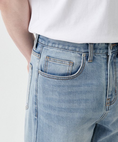MUSINSA STANDARD（ムシンサスタンダード）の「[クールタンダード] ストレートデニムパンツ [スカイブルー]（デニムパンツ・メンズ・その他・40/38/42/36/28/29/34/32/30/33/26/27/31）」の4枚目の写真