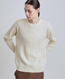 tk.TAKEO KIKUCHI | ケーブルクルーネックニット(ニット/セーター)