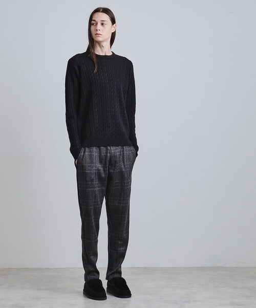 tk.TAKEO KIKUCHI（ティーケータケオキクチ）の「ケーブルクルーネックニット（ニット/セーター・メンズ・グレー系4/ブラック/ブラウン系その他/オフホワイト・02/04/03）」の15枚目の写真