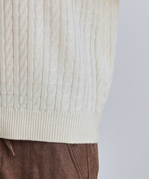 tk.TAKEO KIKUCHI（ティーケータケオキクチ）の「ケーブルクルーネックニット（ニット/セーター・メンズ・グレー系4/ブラック/ブラウン系その他/オフホワイト・02/04/03）」の8枚目の写真