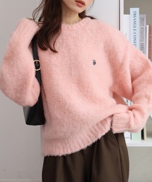 ニット/セーター（ピンク/桃色系・ワンポイント）ファッション通販