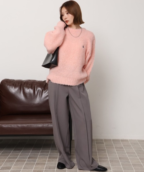 U.S. POLO ASSN.（ユーエスポロアッスン）の「【U.S. POLO ASSN./ユーエスポロアッスン】別注 刺繍ロゴ クルーネックセーター（ニット/セーター・レディース・オフホワイト/グレー/レッド/ピンク/ネイビー・M/L/S）」の20枚目の写真