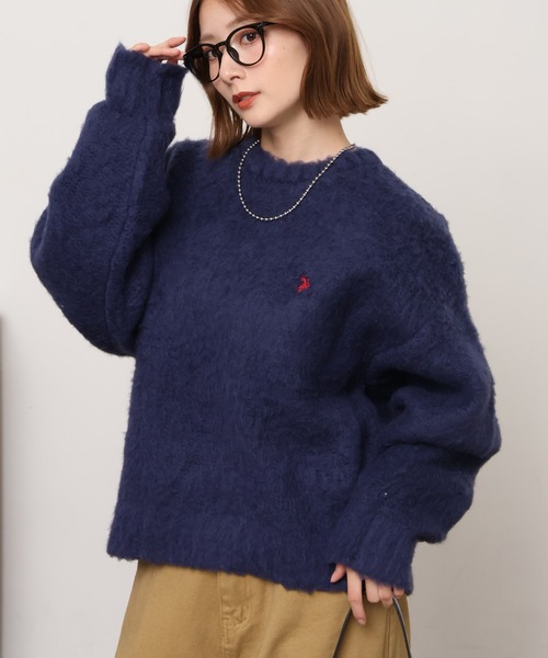 U.S. POLO ASSN.（ユーエスポロアッスン）の「【U.S. POLO ASSN./ユーエスポロアッスン】別注 刺繍ロゴ クルーネックセーター（ニット/セーター・レディース・オフホワイト/グレー/レッド/ピンク/ネイビー・M/L/S）」の13枚目の写真