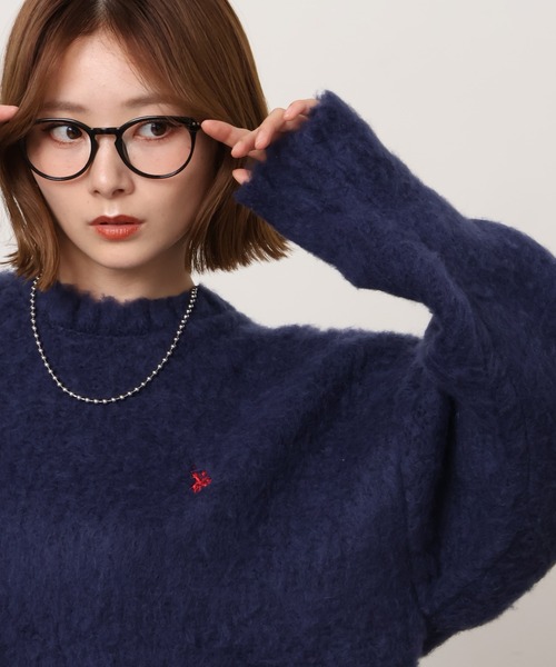 U.S. POLO ASSN.（ユーエスポロアッスン）の「【U.S. POLO ASSN./ユーエスポロアッスン】別注 刺繍ロゴ クルーネックセーター（ニット/セーター・レディース・オフホワイト/グレー/レッド/ピンク/ネイビー・M/L/S）」の14枚目の写真