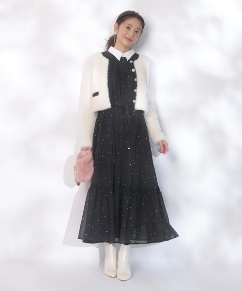 ファーリージャケットライクカーデ（ニット/セーター）｜JUSGLITTY