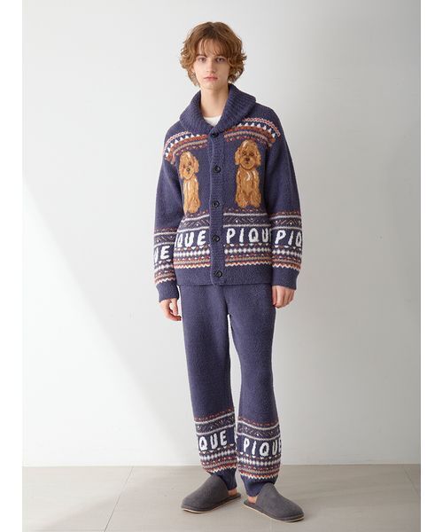 HOMME】 パウダーノルディック DOGジャガードカウチン（ルームウェア