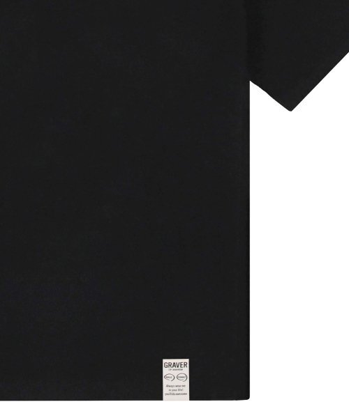 GRAVER（グレーバー）の「[ユニセックス]スモールスプレーフラワースマイル半袖Tシャツ_ブラック（Tシャツ/カットソー・レディース・ブラック・SMALL/MEDIUM/LARGE/X-LARGE）」の4枚目の写真