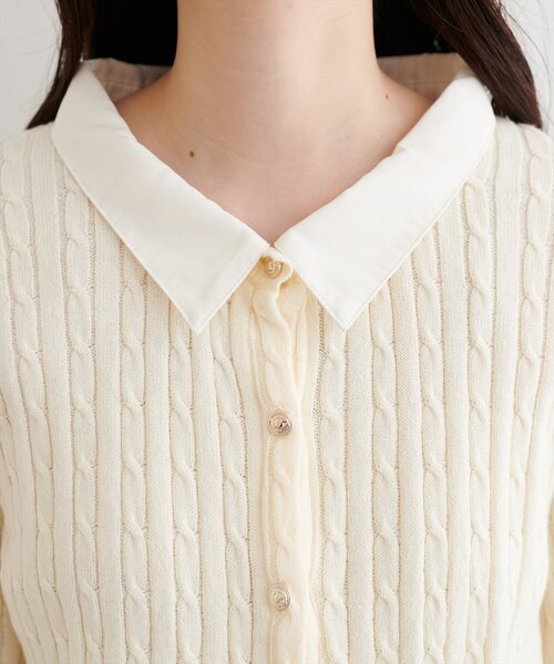 natural couture（ナチュラルクチュール）の「レイヤード風衿付き