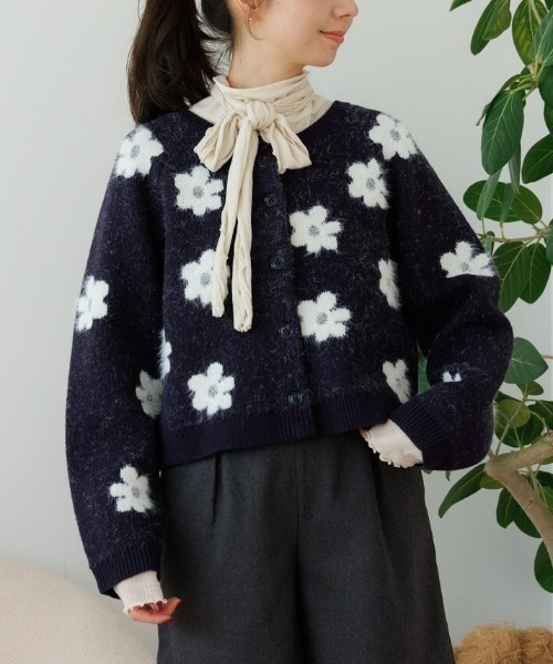 セール】フラッフィーフラワーニット（ニット/セーター）｜flower