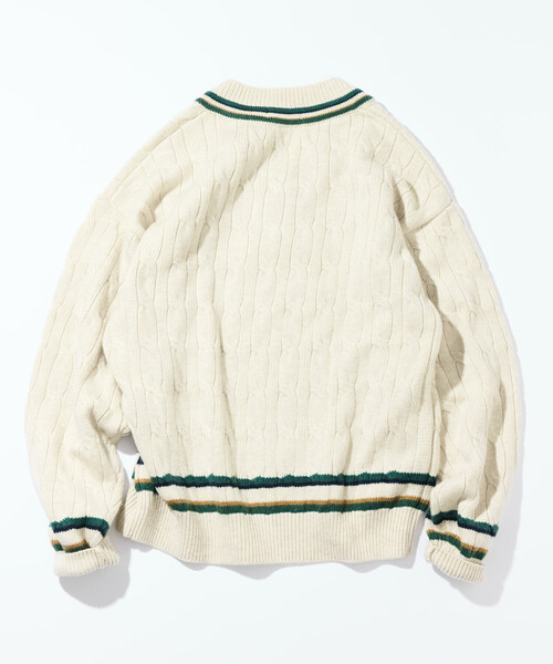 NAUTICA（ノーティカ）の「NAUTICA/ノーティカ ヴィンテージライク ケーブル編み チルデン ニット（ニット/セーター・メンズ・オフホワイト/ブラック・LARGE/MEDIUM/X-LARGE）」の15枚目の写真
