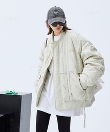 Dalfwin（ダールフィン）の「韓国ファッション 切替デザイン中綿入りブルゾン（ブルゾン）」