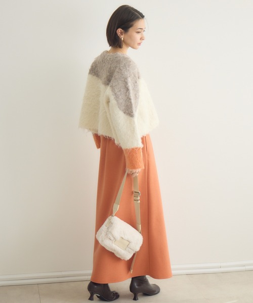 KATHARINE ROSS（キャサリンロス）の「【PILLINI/ピリーニ】ウェーブシャギーコンパクトプルオーバー（ニット/セーター・レディース・モカ/アイボリー・FREE）」の13枚目の写真