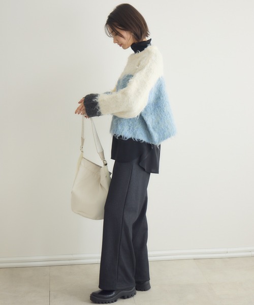 KATHARINE ROSS（キャサリンロス）の「【PILLINI/ピリーニ】ウェーブシャギーコンパクトプルオーバー（ニット/セーター・レディース・モカ/アイボリー・FREE）」の5枚目の写真