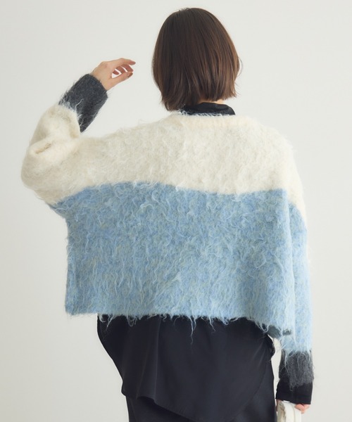 KATHARINE ROSS（キャサリンロス）の「【PILLINI/ピリーニ】ウェーブシャギーコンパクトプルオーバー（ニット/セーター・レディース・モカ/アイボリー・FREE）」の9枚目の写真