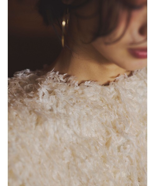 anuans（アニュアンス）の「ファンシーフェザーコンパクトカーデジャケット（テーラードジャケット・レディース・アイボリー/モカ・SMALL/MEDIUM）」の14枚目の写真