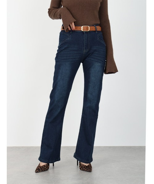 fifth(フィフス)の「【M・Lサイズあり】ストレッチフレアデニム(デニムパンツ・レディース・インディゴブルー・M)」の1枚目の写真