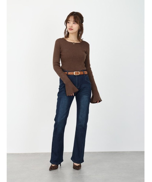 fifth(フィフス)の「【M・Lサイズあり】ストレッチフレアデニム(デニムパンツ・レディース・インディゴブルー・M)」の9枚目の写真