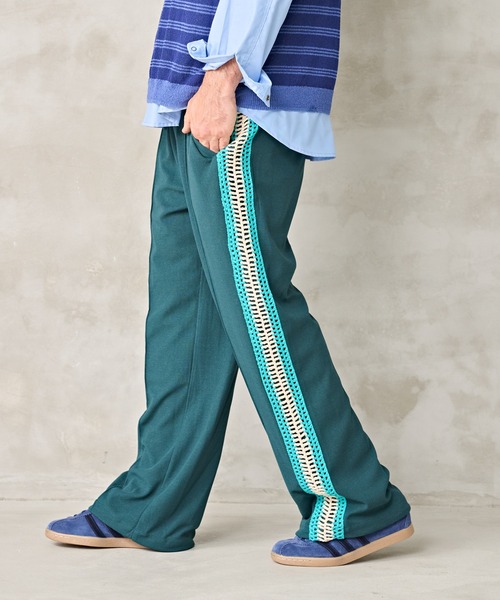 Kelen(ケレン)の「「KELEN MENS / ケレン メンズ」KNIT LINE TROUSER(その他パンツ・メンズ・テラコッタ/グリーン/ブラック・40/38/42)」の1枚目の写真