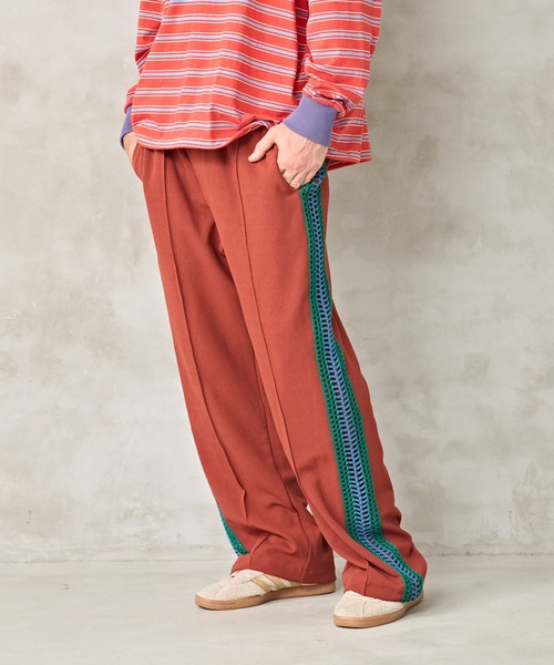 Kelen(ケレン)の「「KELEN MENS / ケレン メンズ」KNIT LINE TROUSER(その他パンツ・メンズ・テラコッタ/グリーン/ブラック・40/38/42)」の3枚目の写真