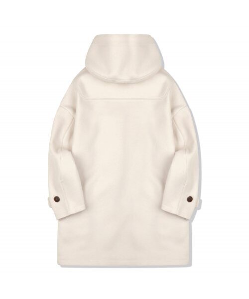 ウール90%]オーバーサイズダッフルコート(アイボリー)（ダッフルコート