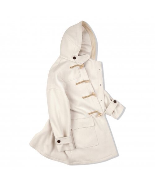 ウール90%]オーバーサイズダッフルコート(アイボリー)（ダッフルコート