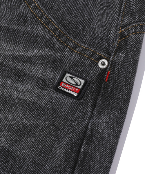 SPORT CHAMBER（スポーツチャンバー）の「[コカコーラ] バルーンデニムパンツ(ブラック)（デニムパンツ・レディース・その他・1/2/3）」の5枚目の写真